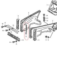 Stehblech Kühlergrill Mercedes G-Klasse W460 W461 Wolf Puch Schwarz