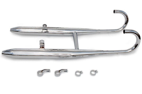 Auspuffanlage 2in2 chrom Ural 650 EU mit kleinem Defekt