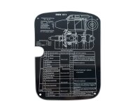 Schmierplan Typenschild Tankfach Benzintank BMW R71 M72...