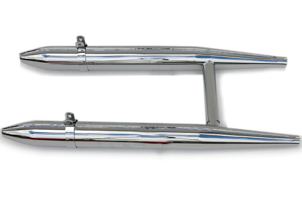 Auspuffanlage Dnepr 2in2 verchromt. EU Herstellung.