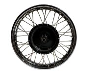 Rad, Felge für M72, CJ Radelli chrom, Nabe schwarz.