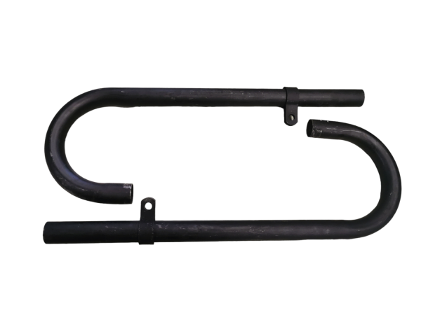 Auspuffkrümmer lang Ural schwarz mit Schellen