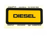 Tank Aufkleber Sticker Diesel Tankklappe Mercedes...