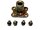 Flansch Steckachse ZAZ Sapo 30PS 965, 966, 968 Satz.