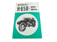 Reparaturanleitung Dnepr K650 englisch original neu