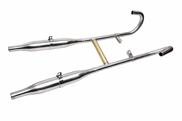 Auspuffanlage Dnepr original Zigarre Interferenzrohr verchromt