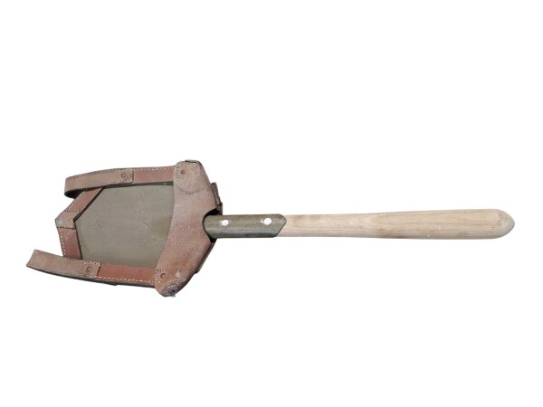 Armee Feldspaten mit Ledertragegestell Militär