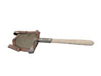 Armee Feldspaten mit Ledertragegestell Militär