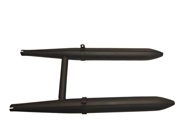 Auspuffanlage Dnepr schwarz OHV 2in2 EU-Herstellung