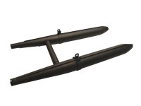 Auspuffanlage Dnepr schwarz OHV 2in2 EU-Herstellung