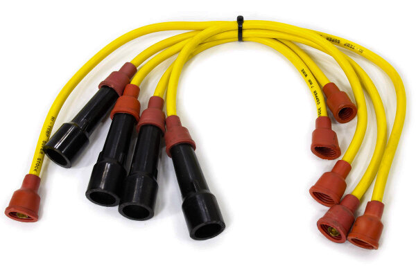 Zündkabel und Kerzenstecker UAZ469, Wolga M21, GAZ24. Gelb.