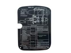 Schmierplan Typenschild Tankfach Benzintank BMW R71 M72 K750 Ural Dnepr 